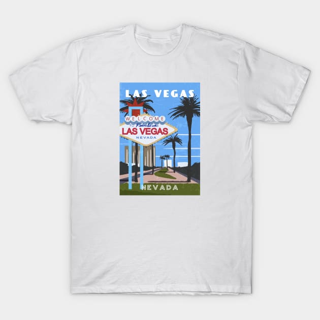 Las Vegas, USA Retro travel poster T-Shirt by GreekTavern